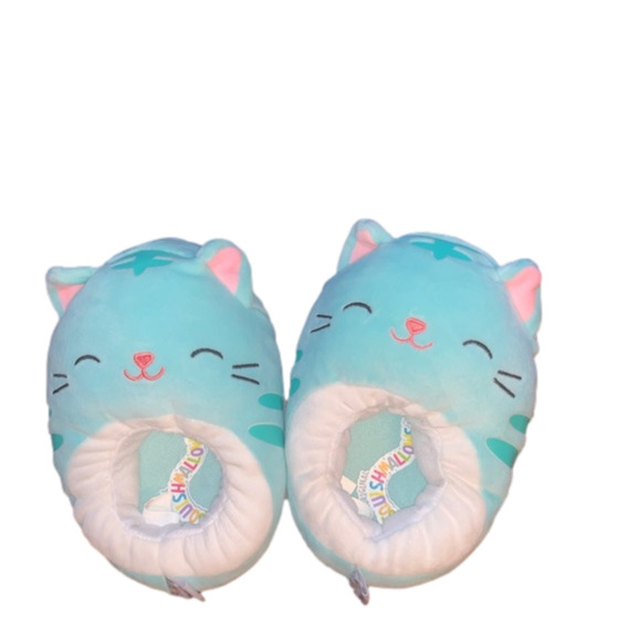 Squishmallows Other - Squishmallow Jules the tabby cat slippers Size 13 1 collectible blue